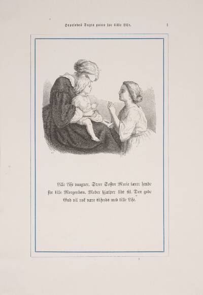 Illustration til "Hvorledes Dagen gaaer for Lille Lise"