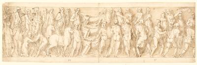 Sarmaterne overgiver sig; germanere føres over Donau; sarmaterne klager over germanerne til Marcus Aurelius; begyndelsen af en henrettelsesscene