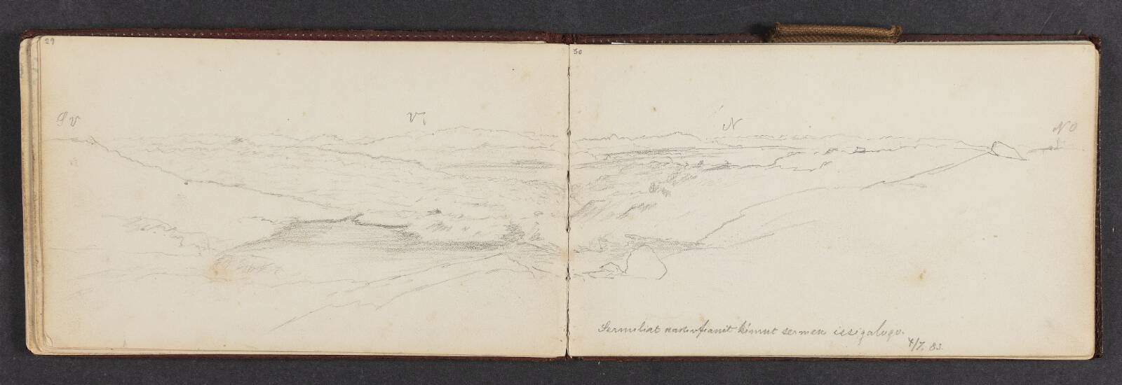 Landskab med fjelde, Lars Møller, 1883