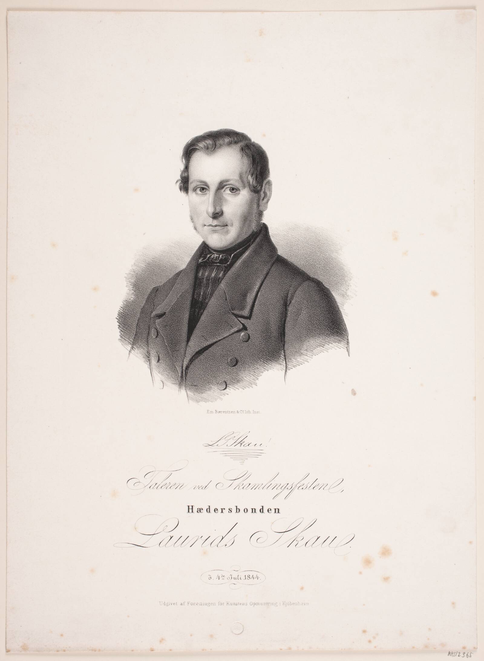 Laurids Skau, Ubekendt, 1844