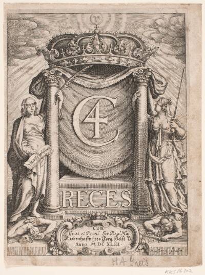 Titelblad til Christian IV Reces 1643