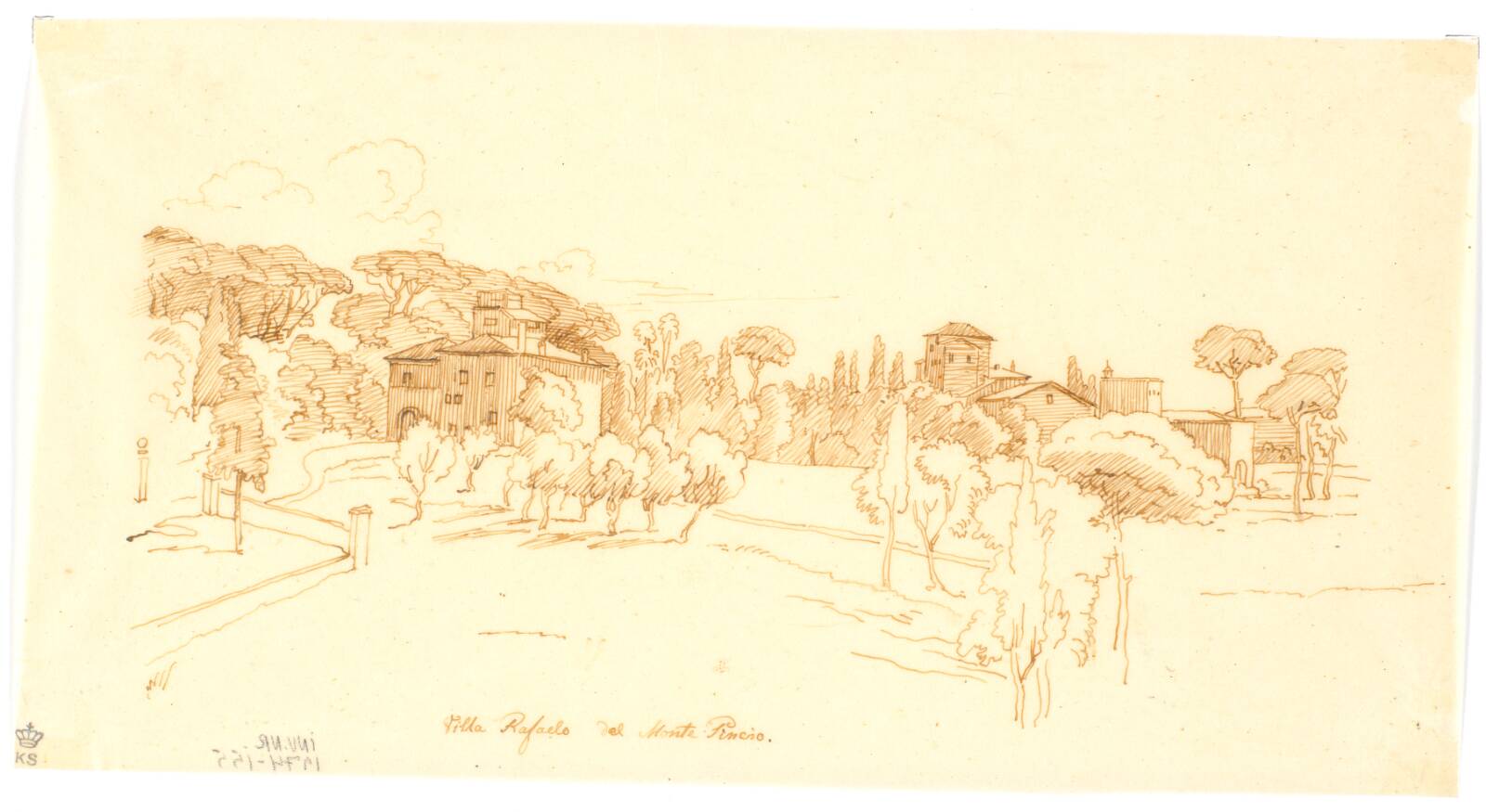 Villa Rafaelo del Monte Pincio, Martinus Rørbye, 1837
