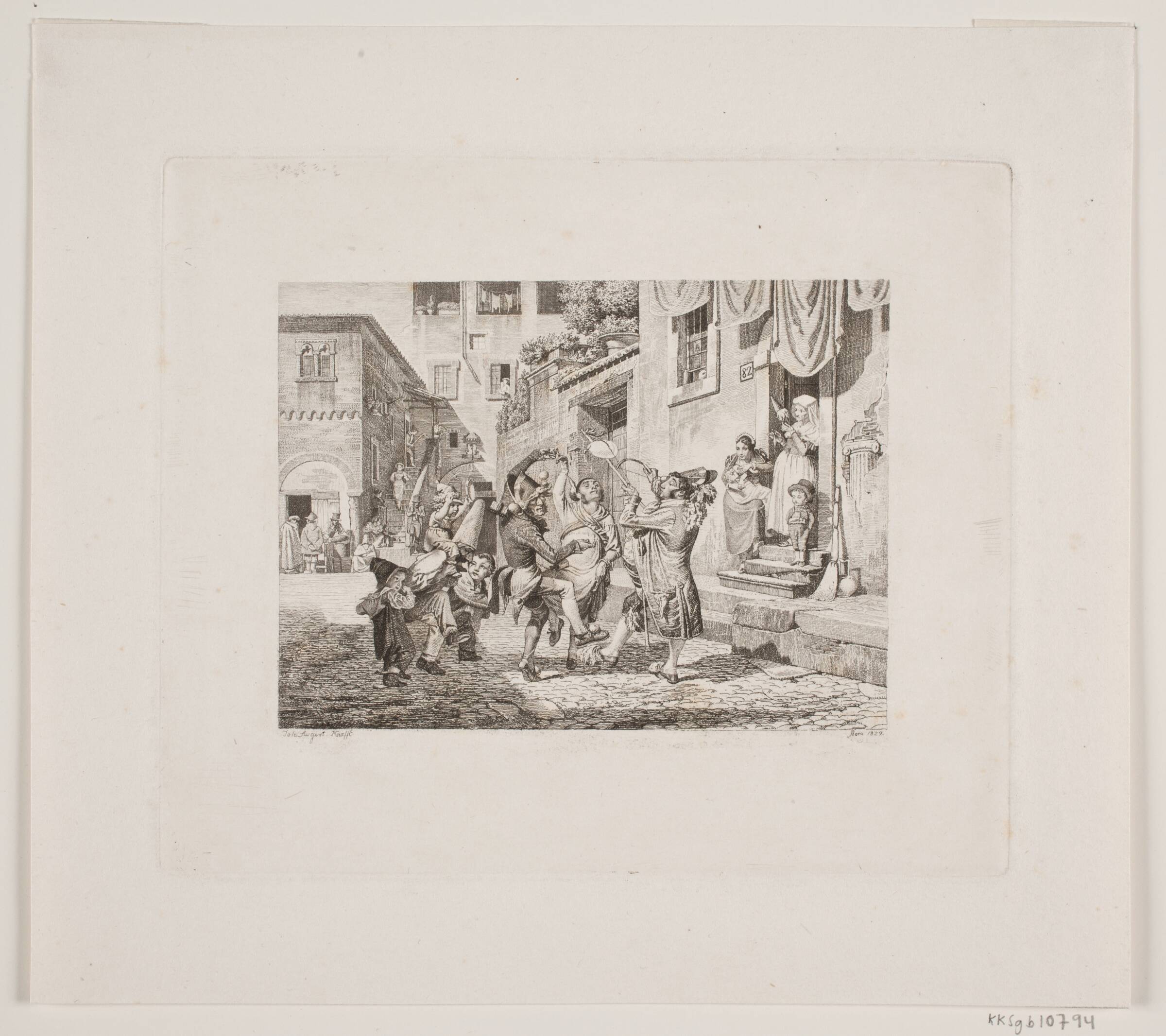Karnevalsscene, August Krafft, 1829