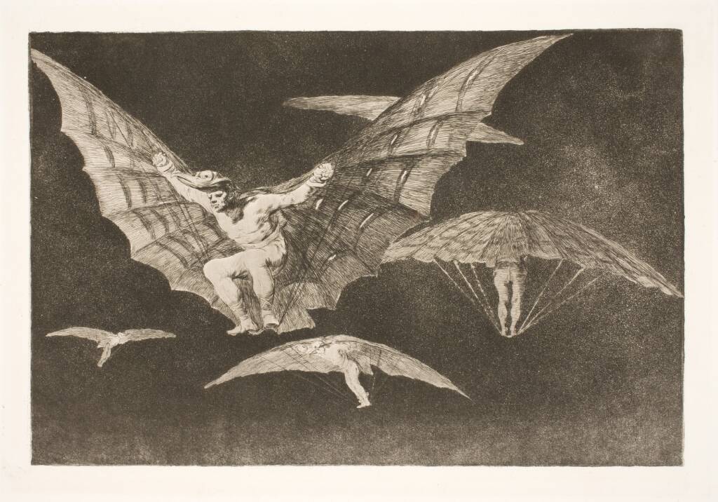 En måde at flyve på (Hvor der er vilje, er der vej), Francisco de Goya, 1815-1824