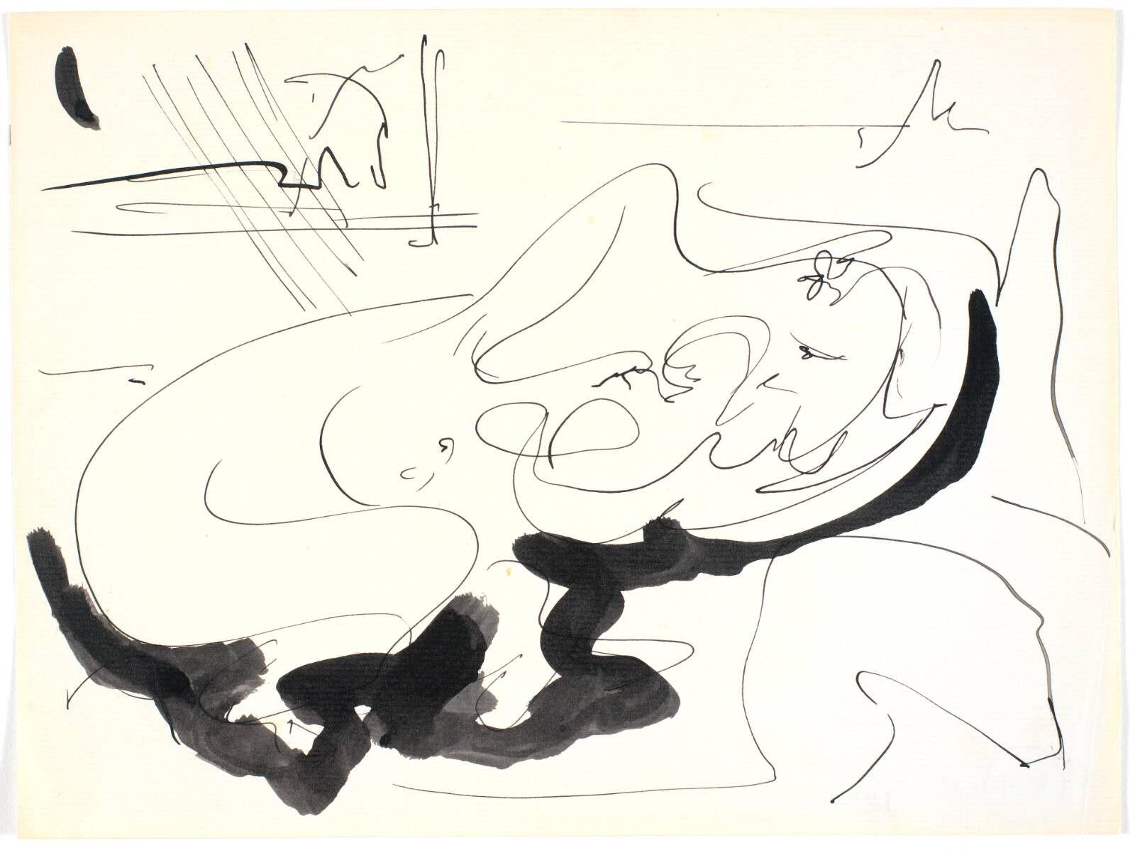 Liggende kvinde, Richard Mortensen, 1943