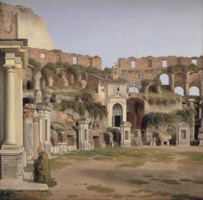 Et parti af det indre af Colosseum