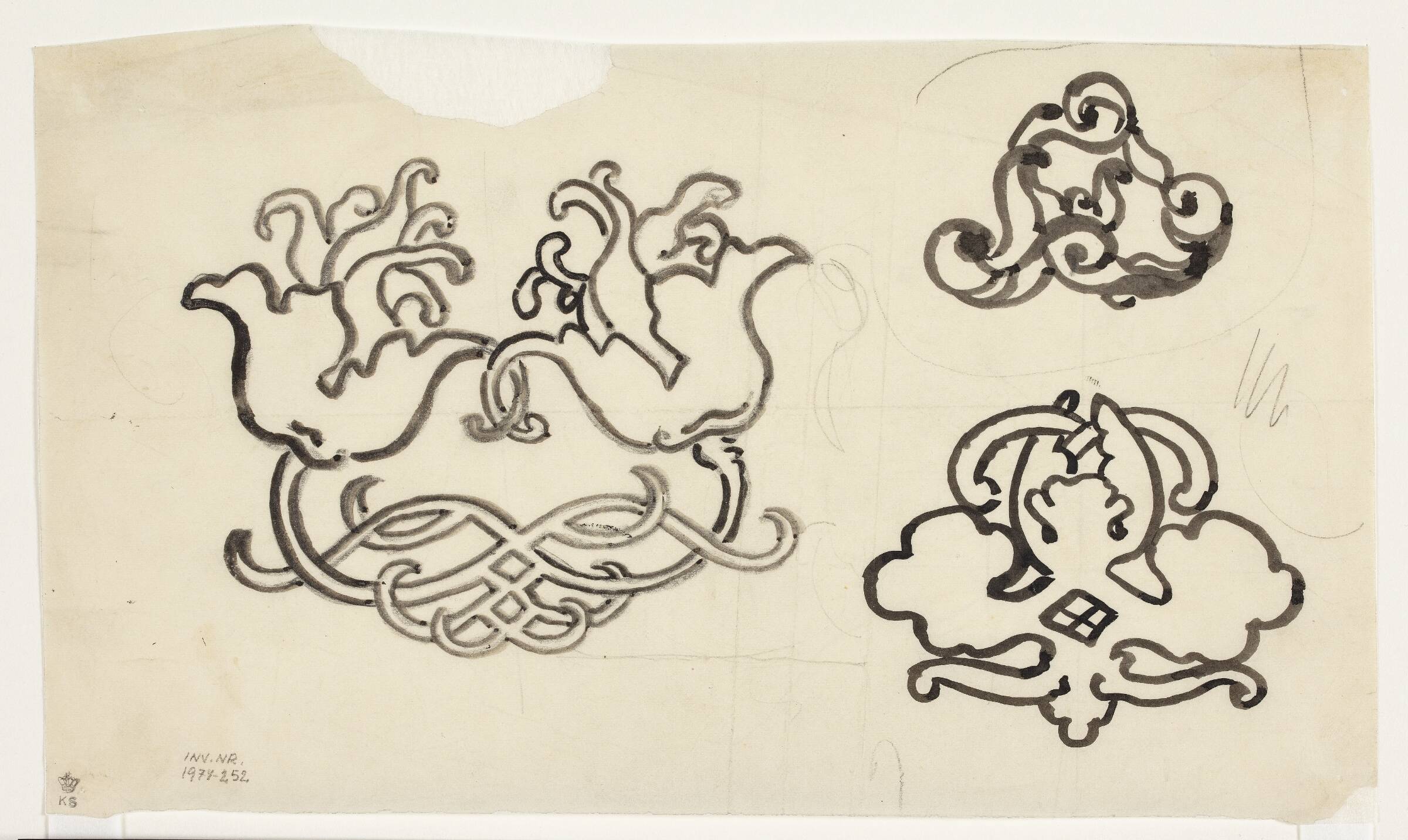 Omslagsvignetter til Kunstmuseets Aarskrift, Thorvald Bindesbøll, 1890-1899