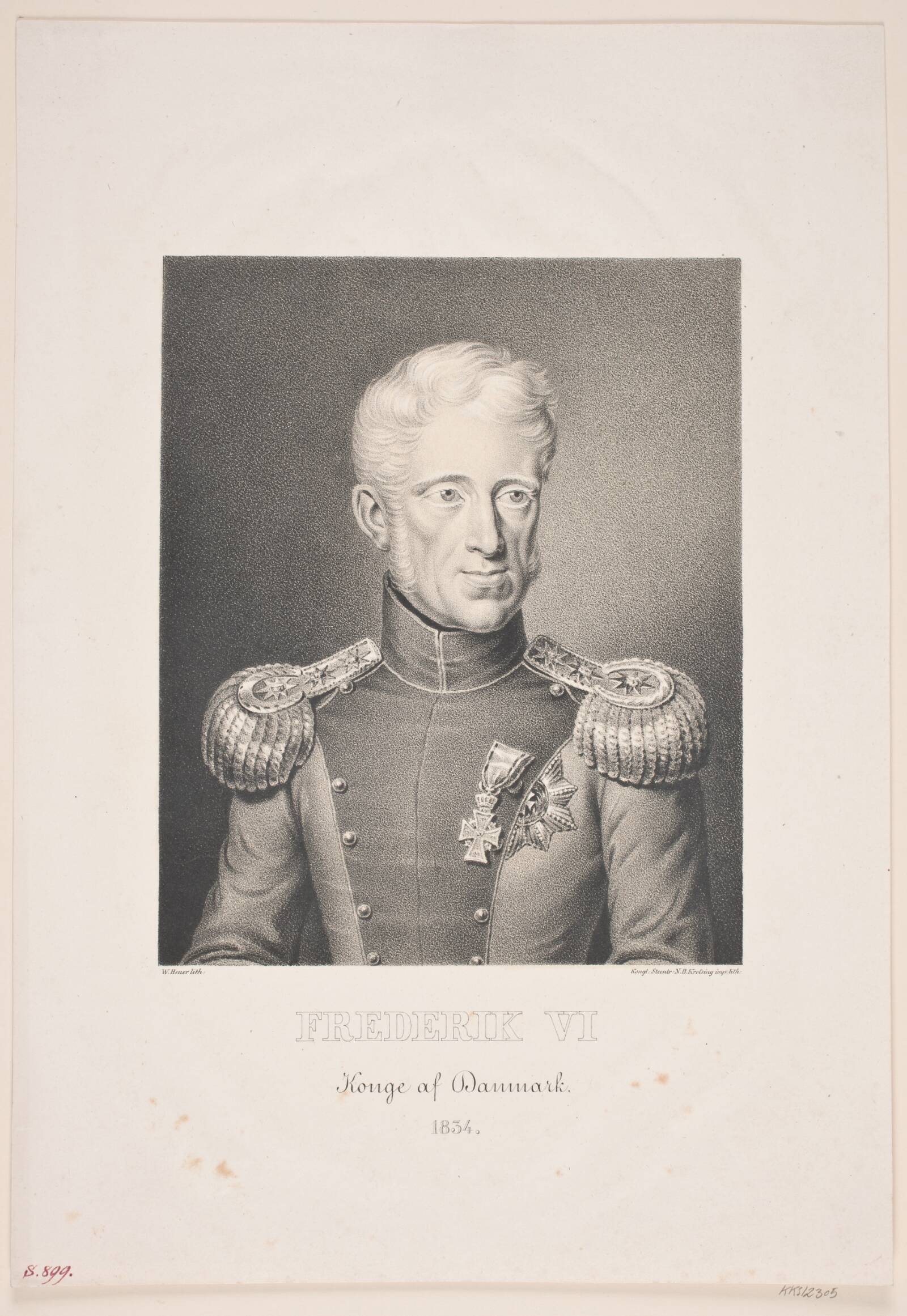 Frederik VI, WIlhelm Heuer, 1834