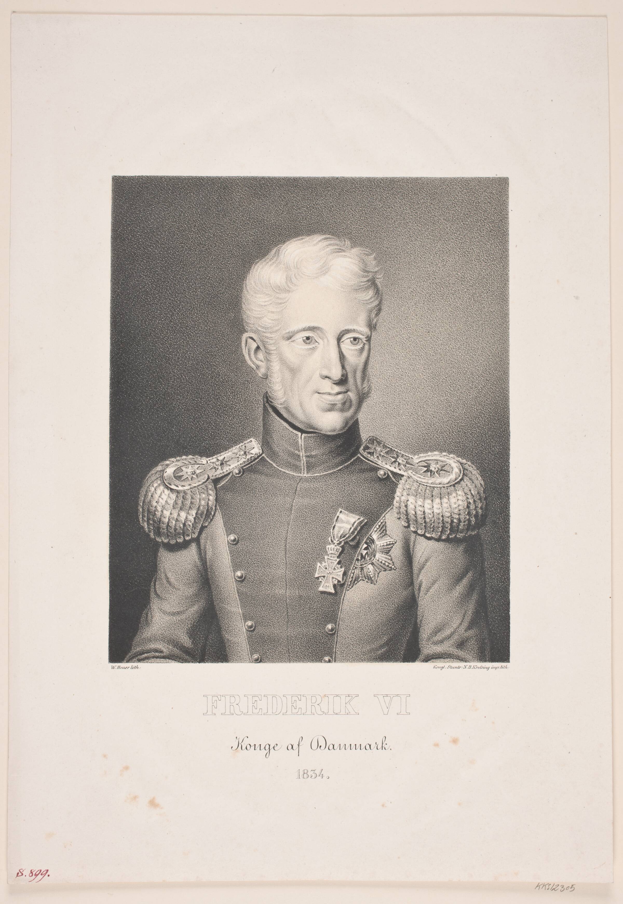 Frederik VI, WIlhelm Heuer, 1834
