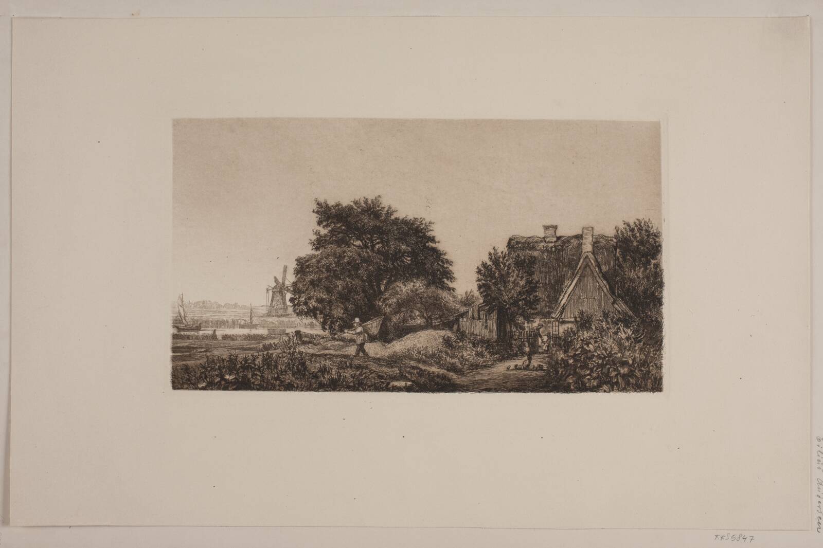 Landskab med mølle, Andersen, Cilius, 1865-1913