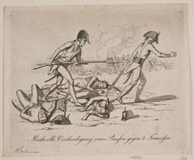 Muthvolle Vertheidigung eines Russen