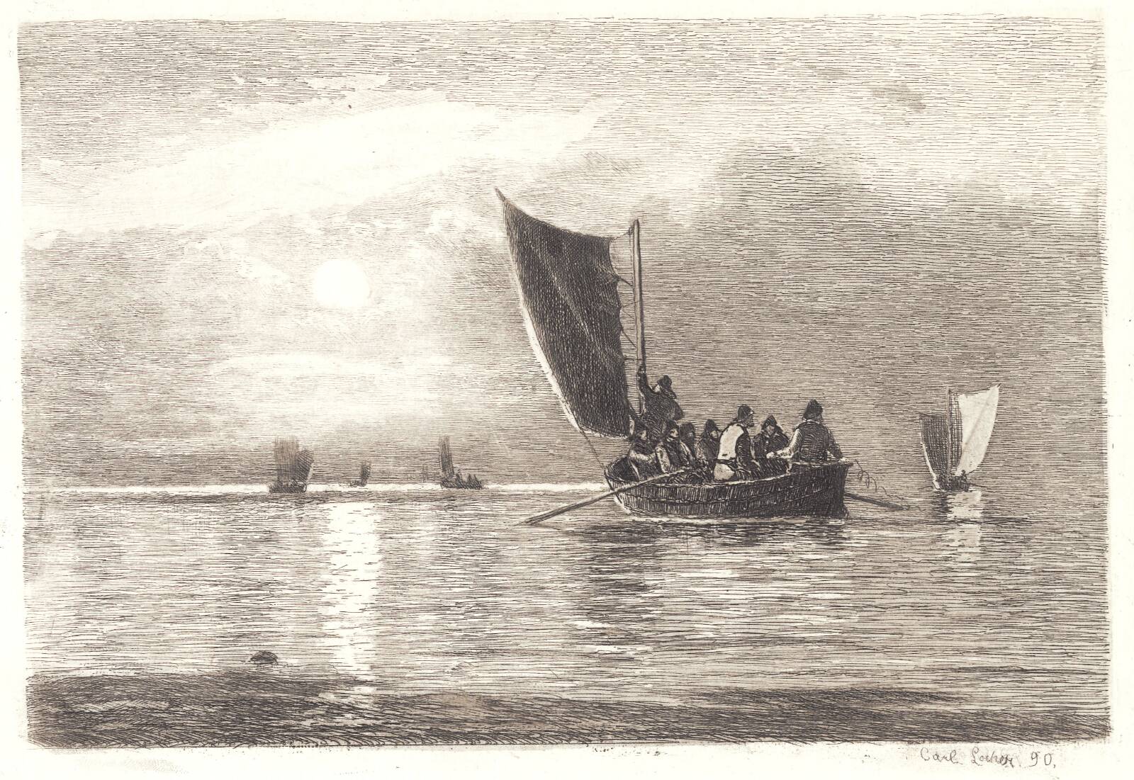 Morgen ved Skagen, Carl Locher, 1890