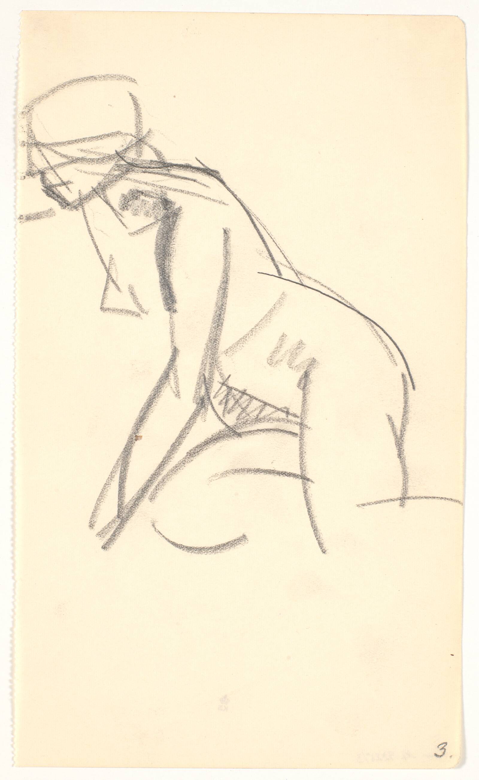 Siddende model, Isakson, Karl, 1914-1915
