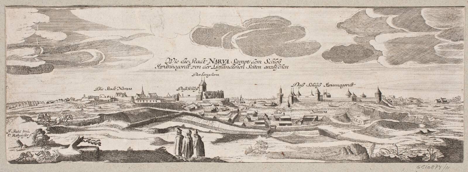 Prospekt af Narva, Christian Rothgiesser, 1656