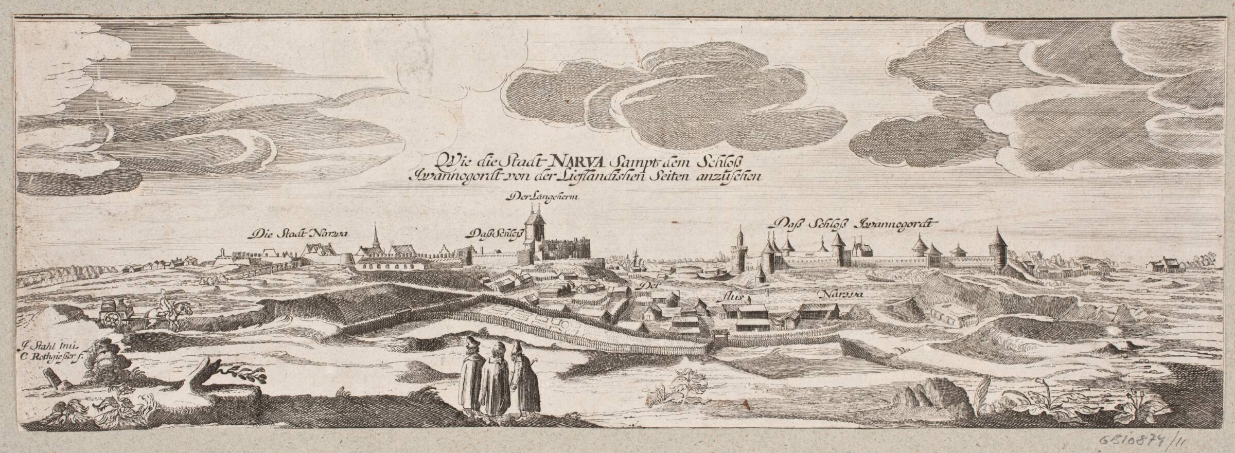 Prospekt af Narva, Christian Rothgiesser, 1656