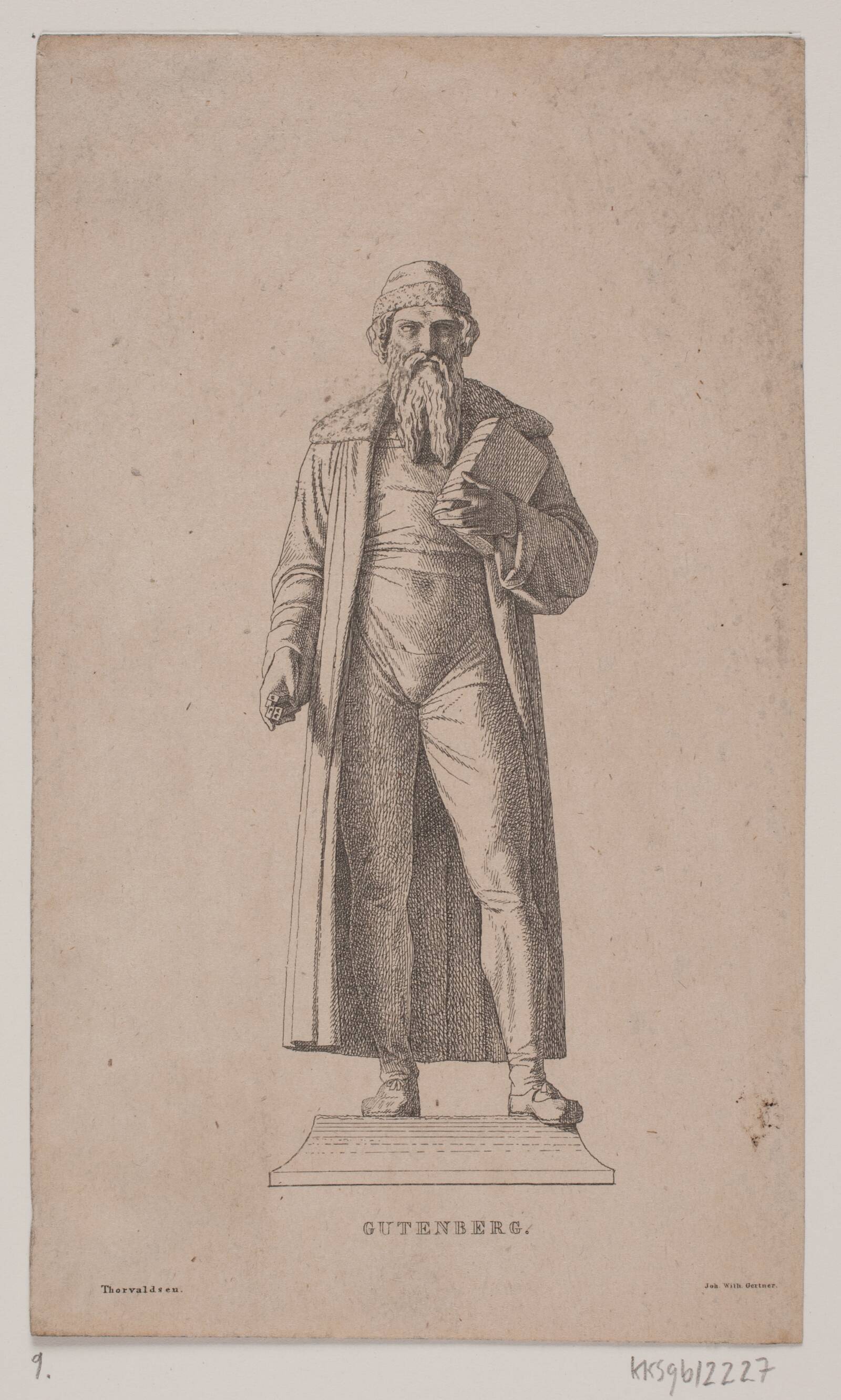 Gutenbergs statue, J.V. Gertner, 1818-1871