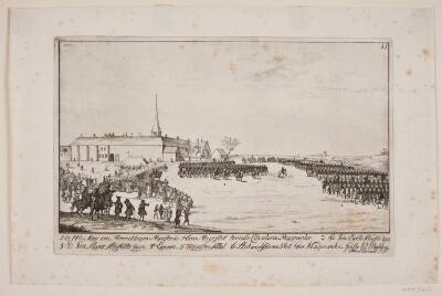 Frederik V mønstrer regimenter på Antvorskov