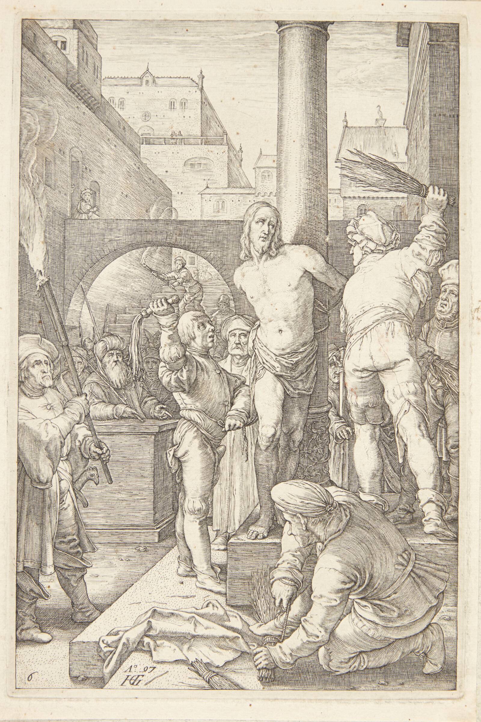 Hudflettelsen, Hendrick Goltzius, 1597