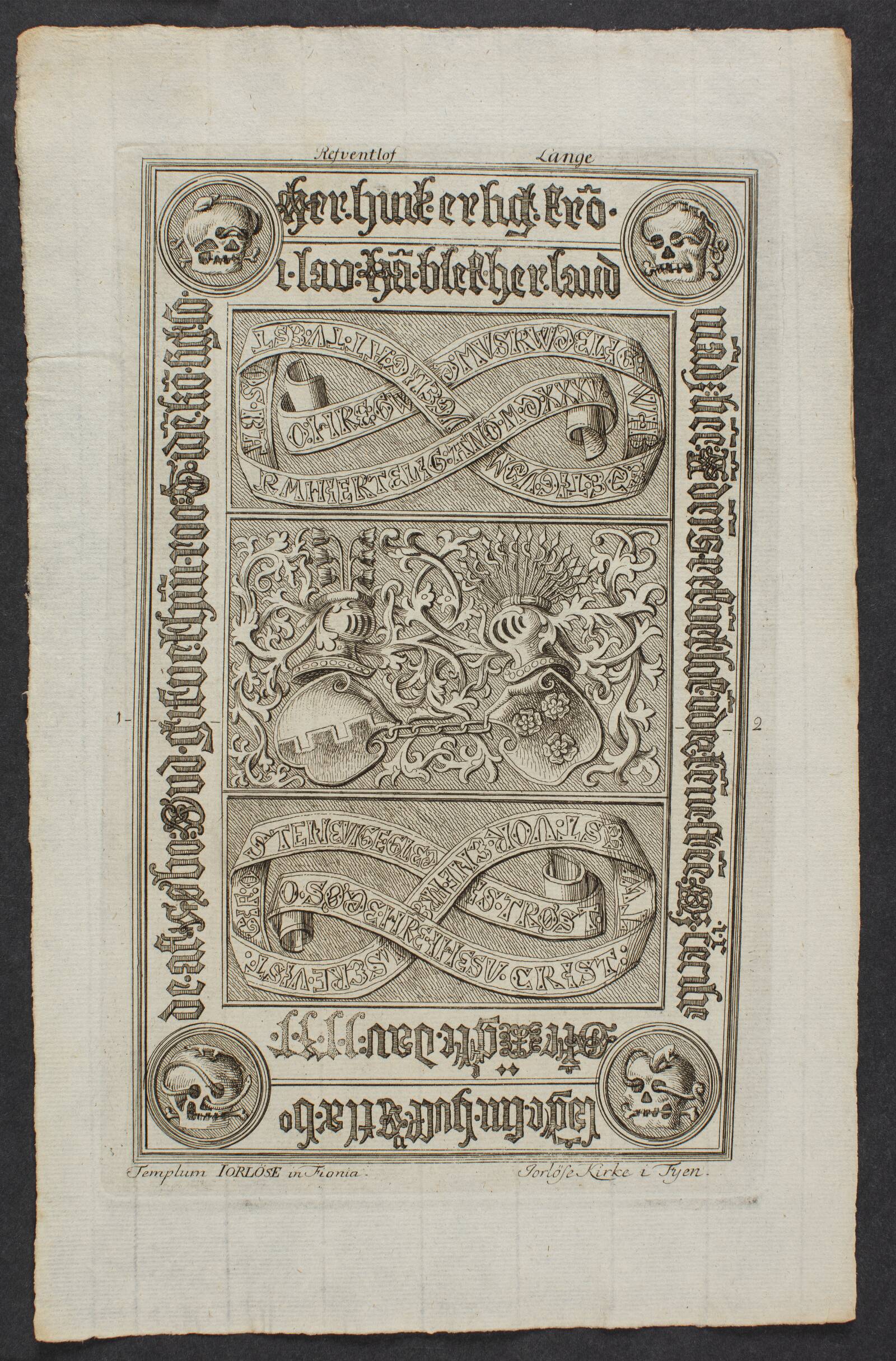 Anders Reventlow og hustrus gravsten, Ubekendt, 1750-1755