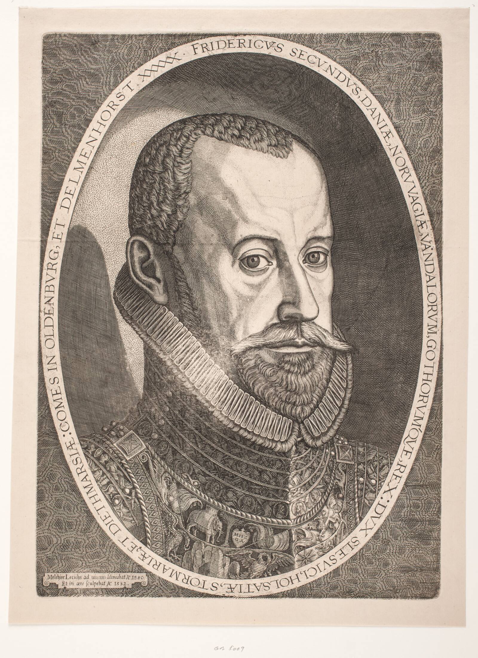Kong Frederik II, Melchior Lorck, 1582