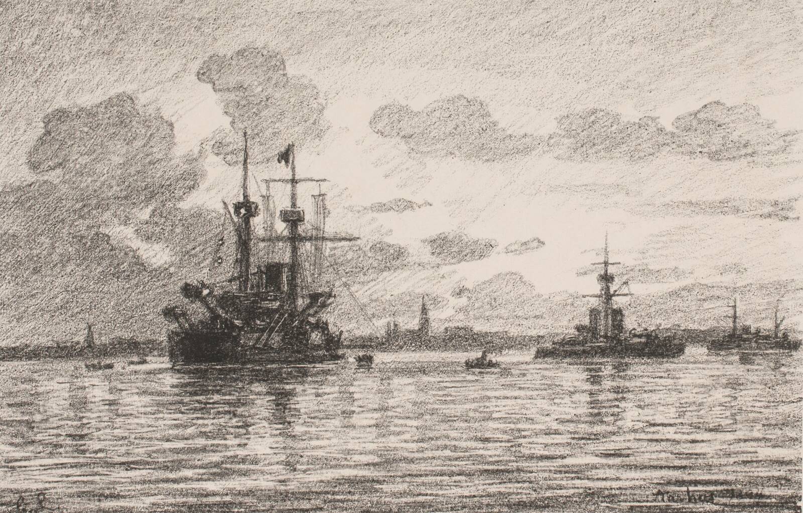 Fra Aarhusbugten, Carl Locher, 1894