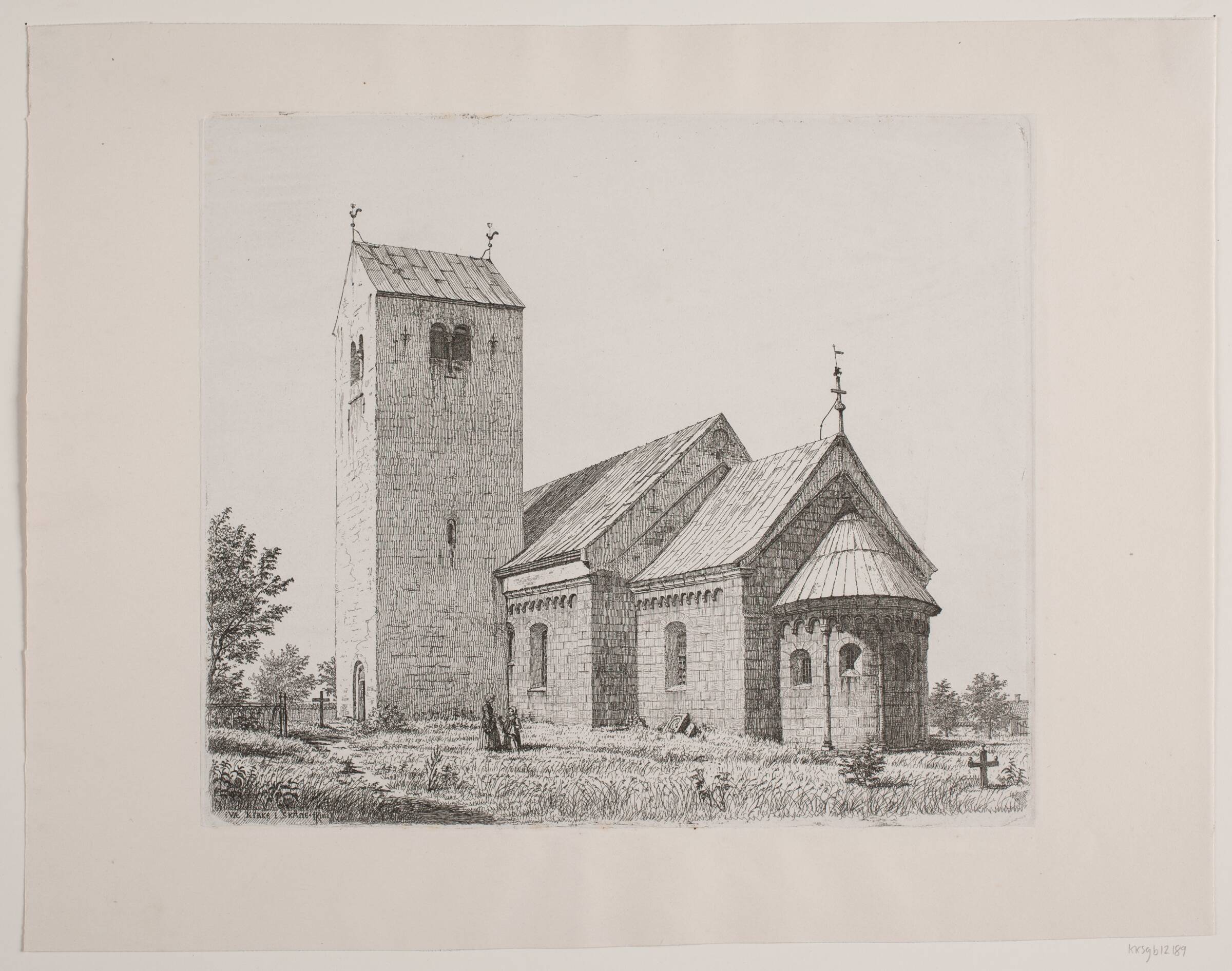 Væ kirke i Skåne, Jacob Kornerup, 1858