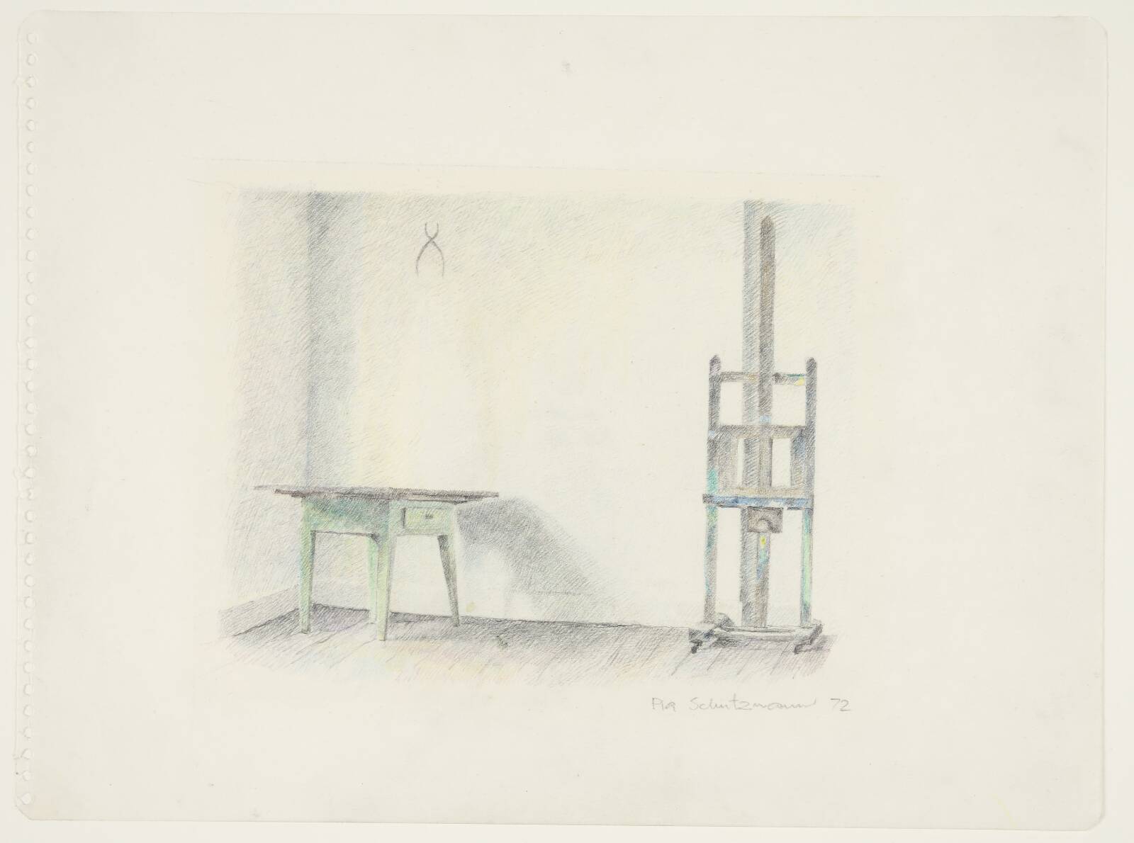 Atelier-interiør, Pia Schutzmann, 1972