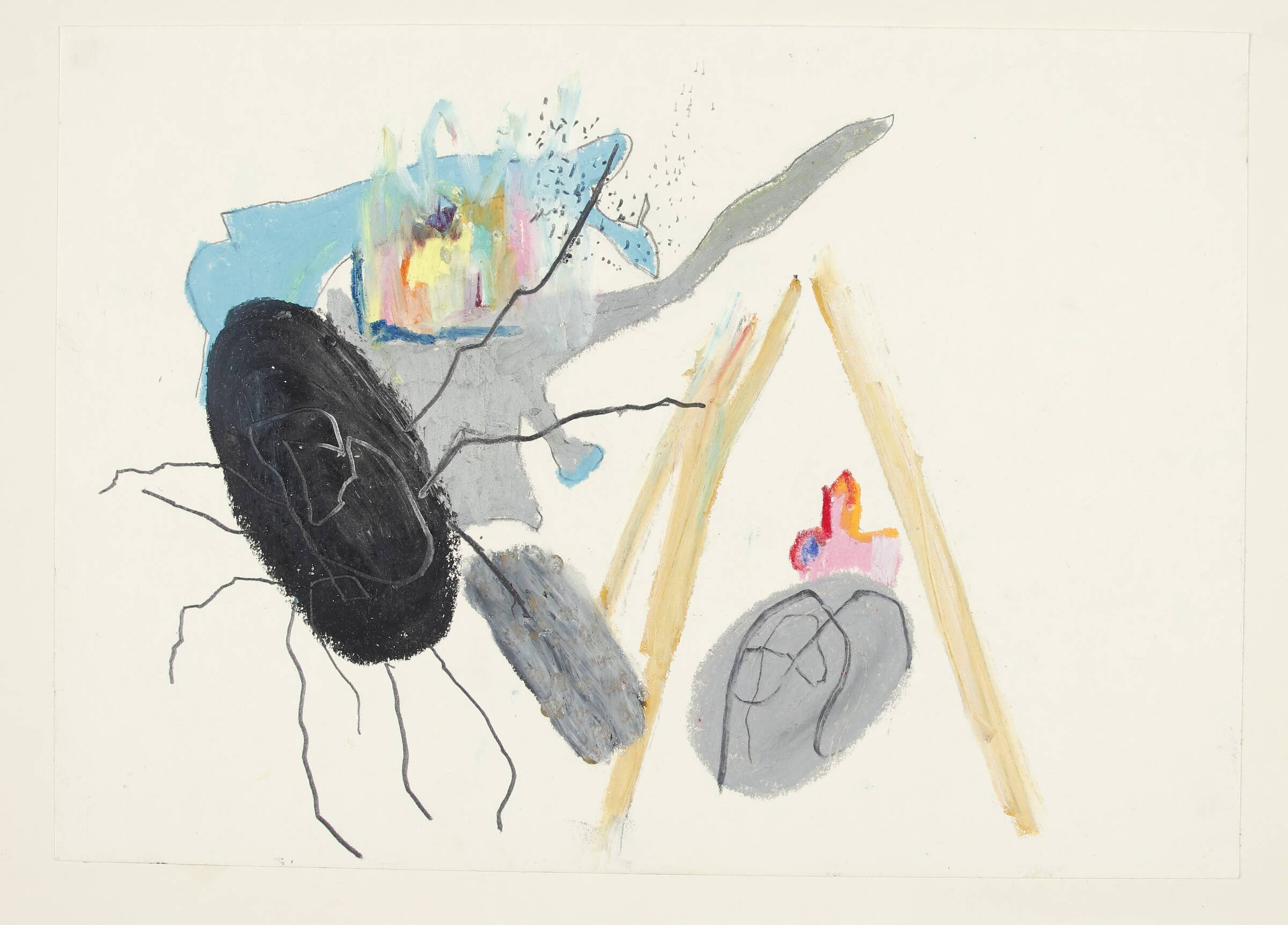 Tegning fra billedeposet "sagan med solens skärvor och månens krafter", Agneta Werner, 1987