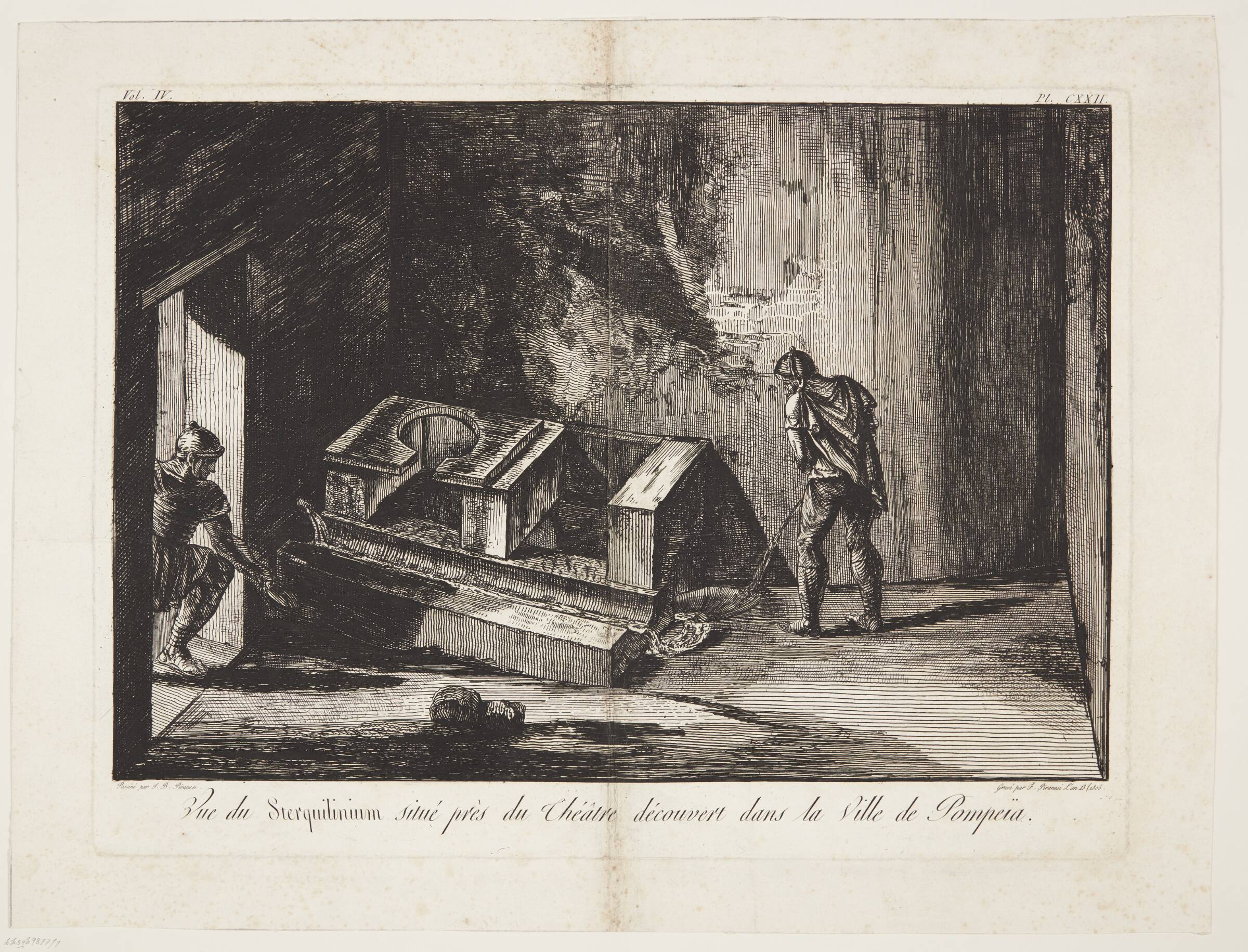 Vue du Sterquilinium situé près du théâtre découvert dans la Ville de Pompeiia, Francesco Piranesi, 1805