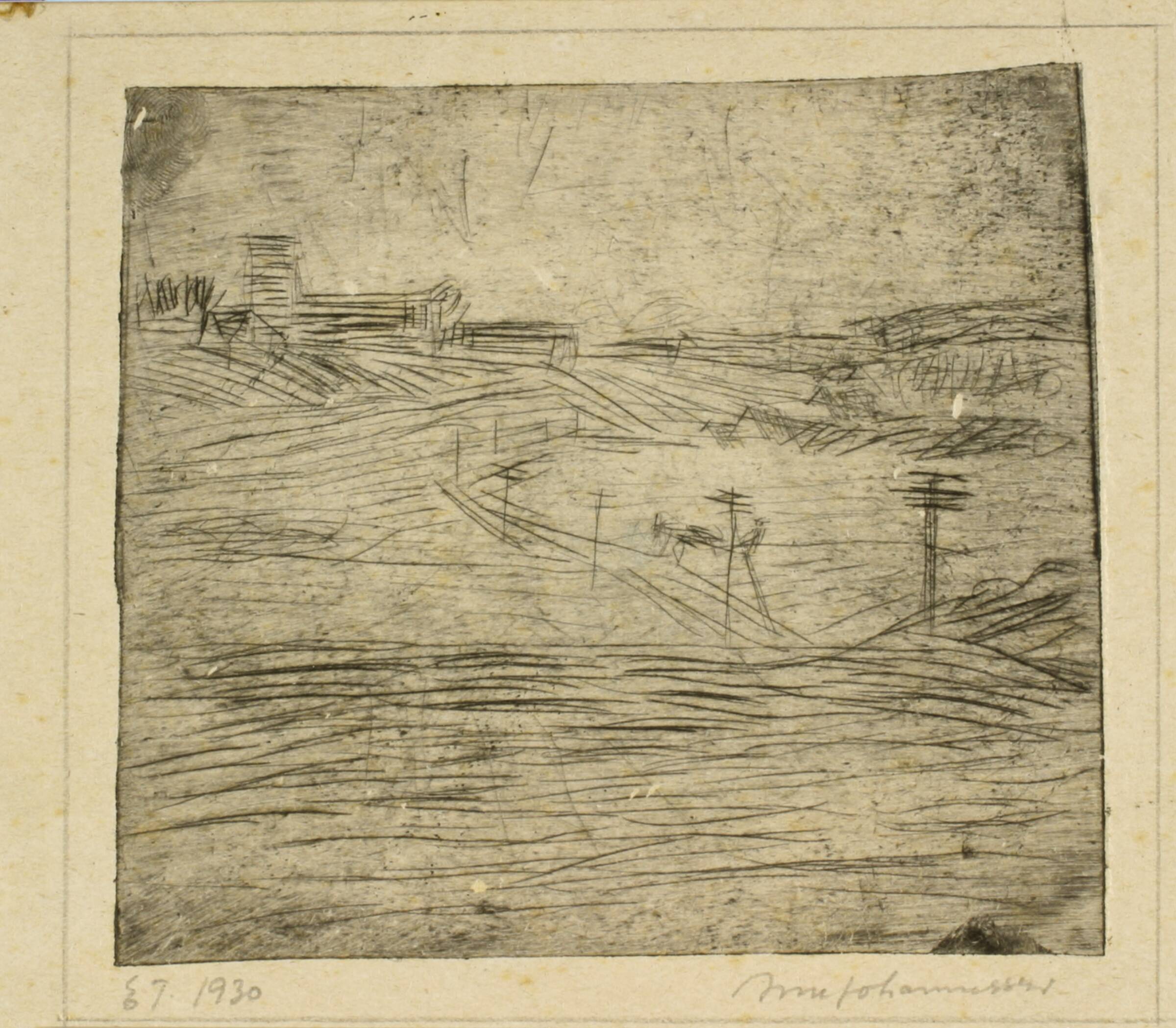 Landskab ved Melby, Arne Johannessen, 1930