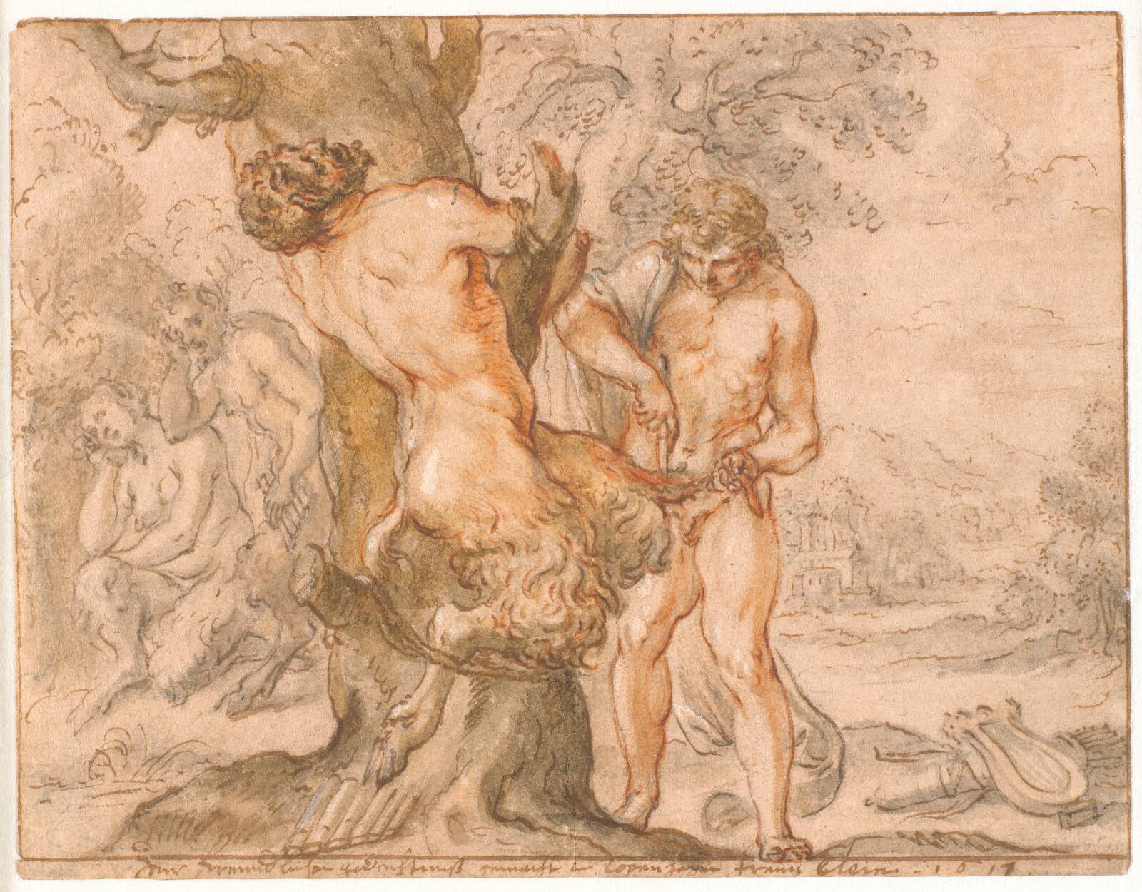 Apollo flår Marsyas, Frantz Clein, 1617