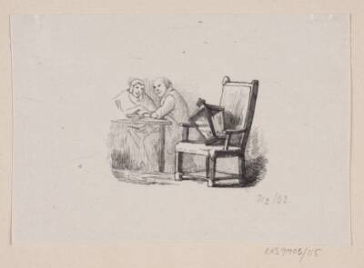 Illustration til "Den gamle Gadelygte" i H.C. Andersen, "Eventyr og Historier", Bind 2