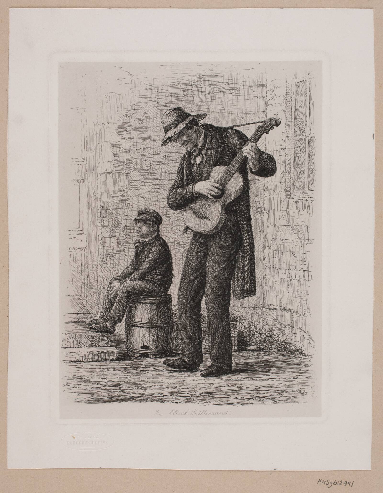 En blind spillemand, Julius Magnus-Petersen, 1870