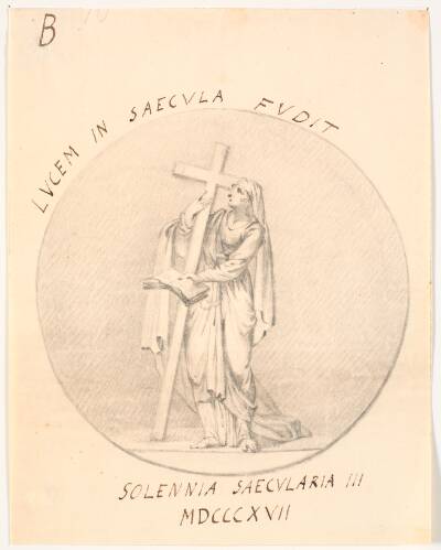 Medaillon med allegorisk kvindefigur