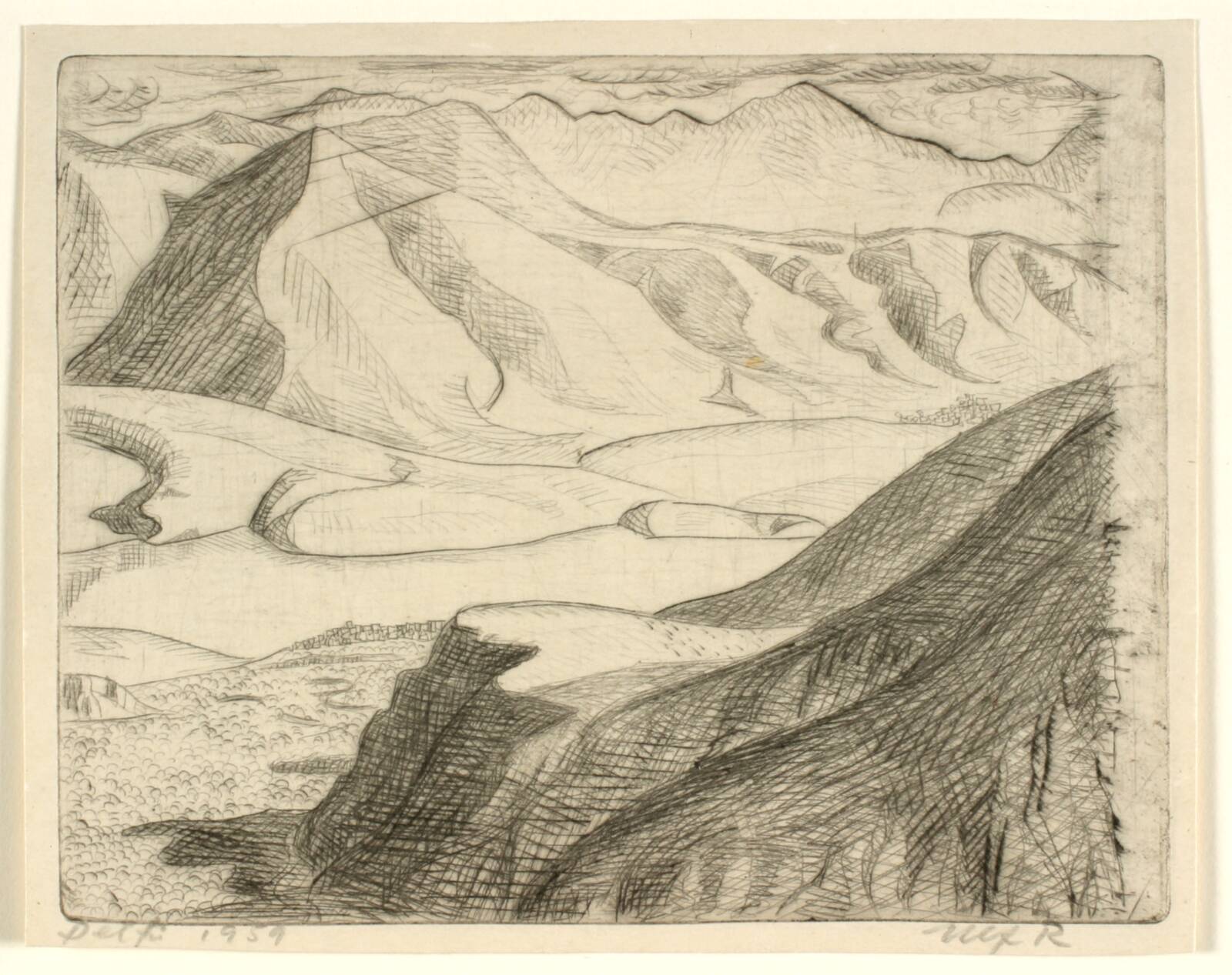 Bjerglandskab, Ulf Rasmussen, 1959
