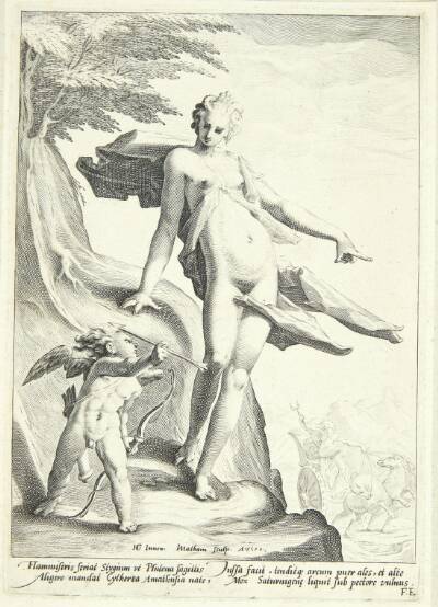 Venus befaler Amor at skyde en pil efter Pluto