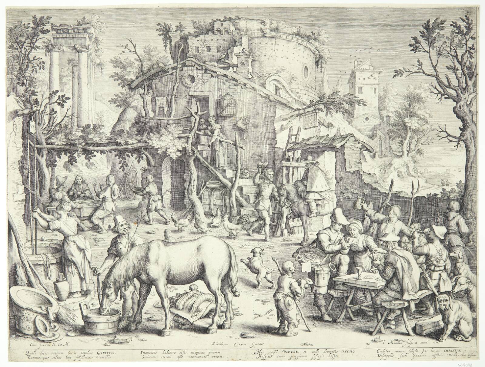 Kristus i Emmaus, Jacob Matham, 1606
