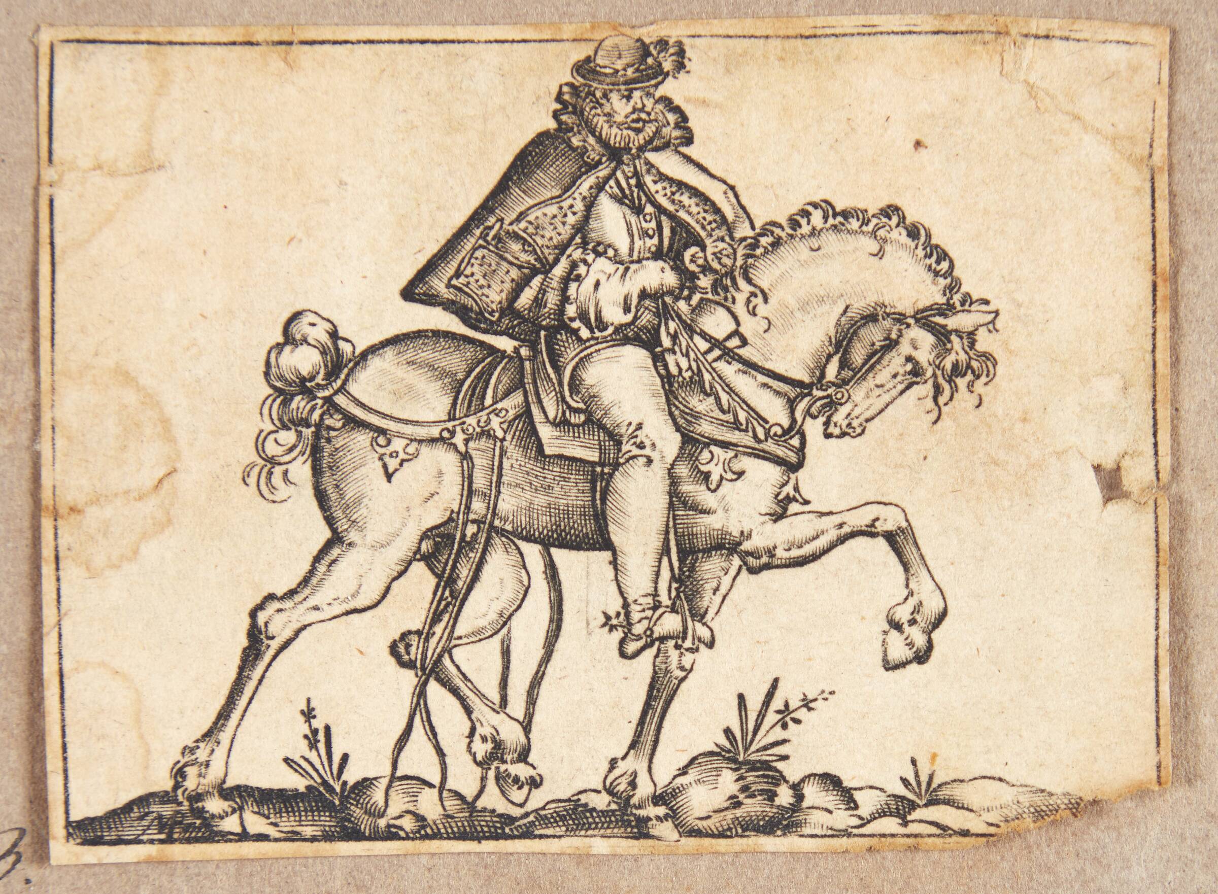 Rytter vendt mod højre, Martin Pleginck, 1594