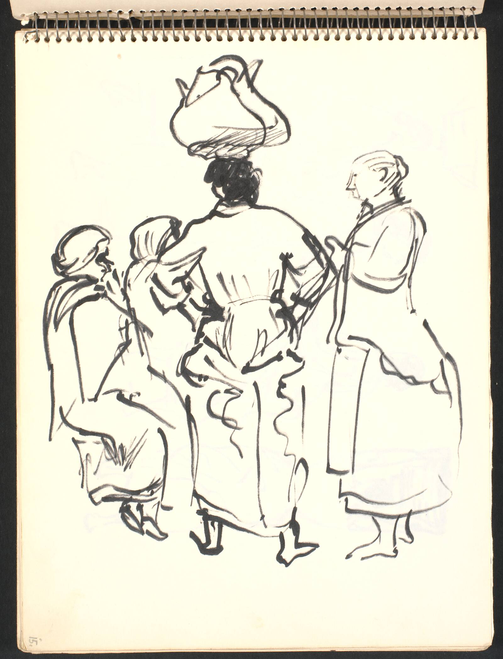 Figurstudier fra gaden, Gottfred Eickhoff, 1952
