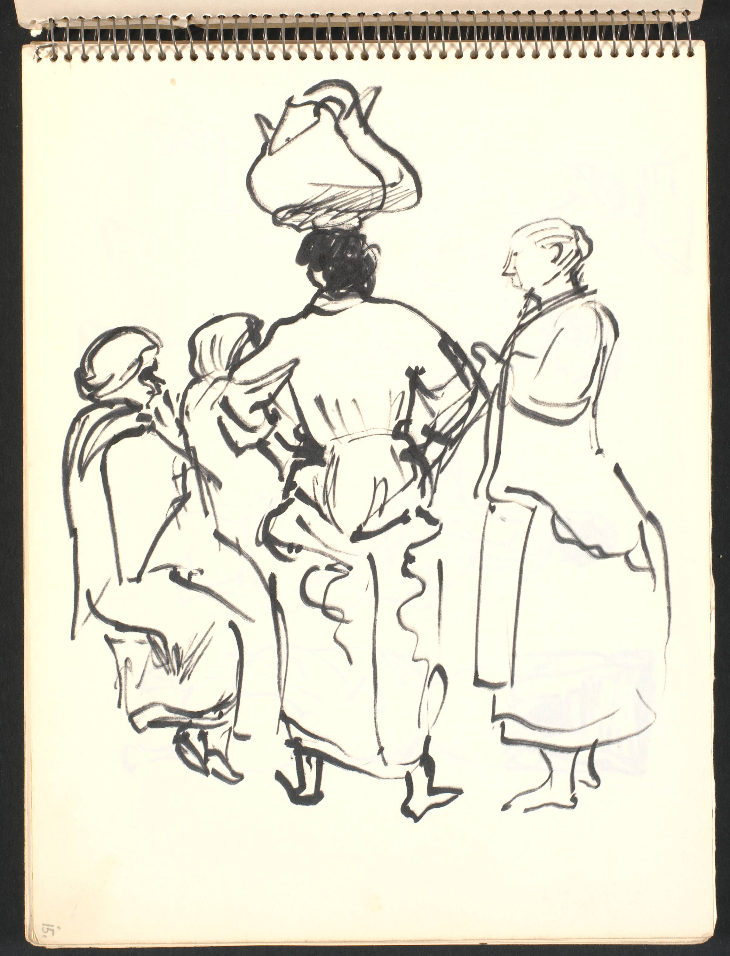 Figurstudier fra gaden, Gottfred Eickhoff, 1952