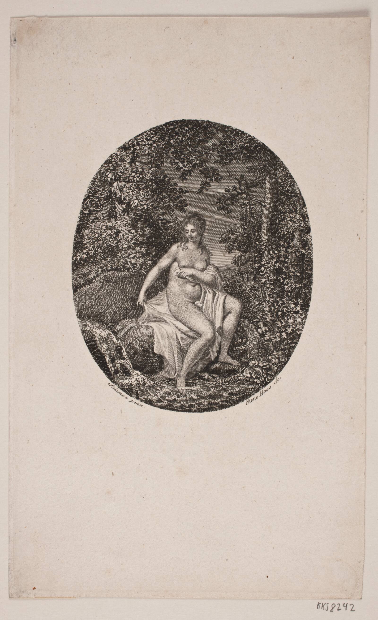 Badende kvinde, Meno Haas, 1824