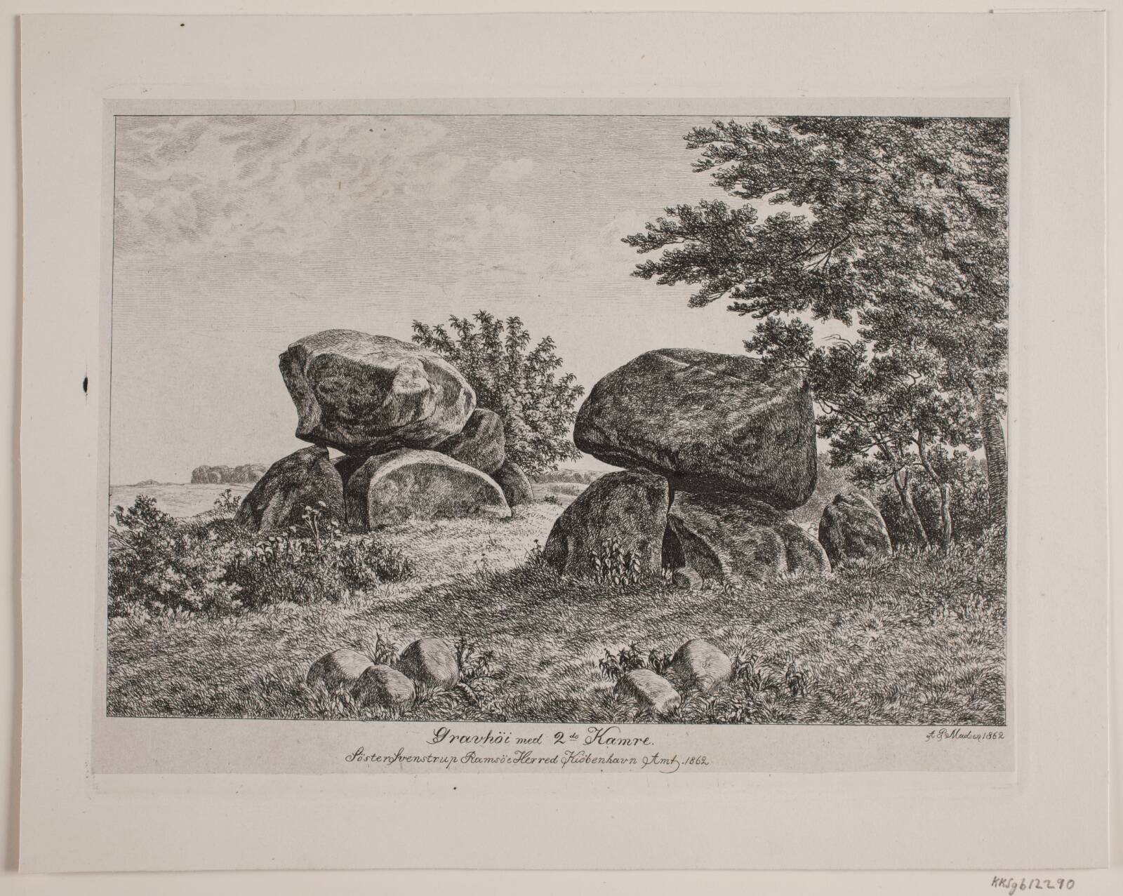 Gravhøj ved Søster Svenstrup, Madsen, A.P., 1862