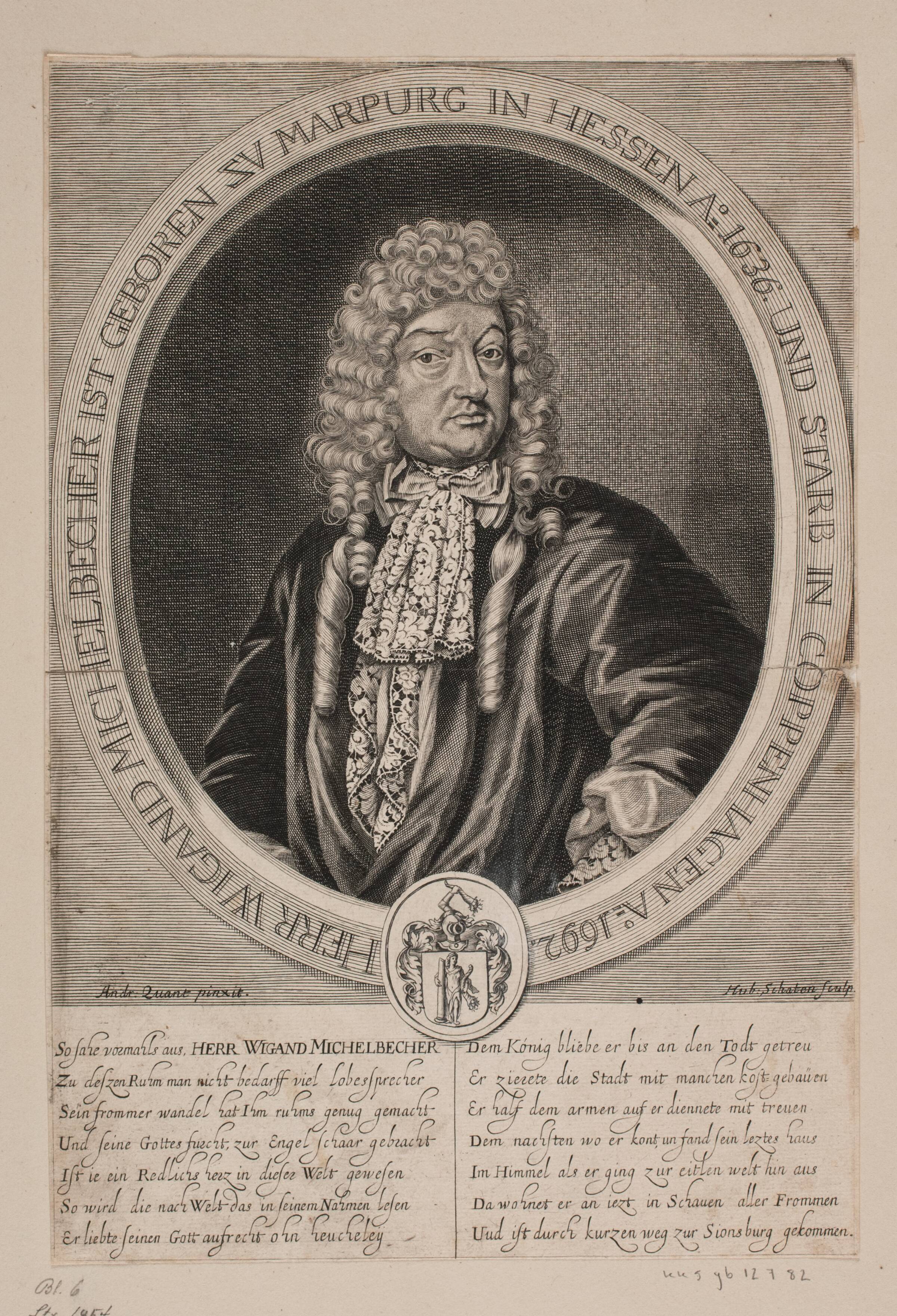Købmand Gysbert Wigand Michelbecker, Hubert Schaten, 1692-1791