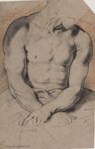 Kristi torso fra "Den tornekronede Kristus", efter Van Dyck