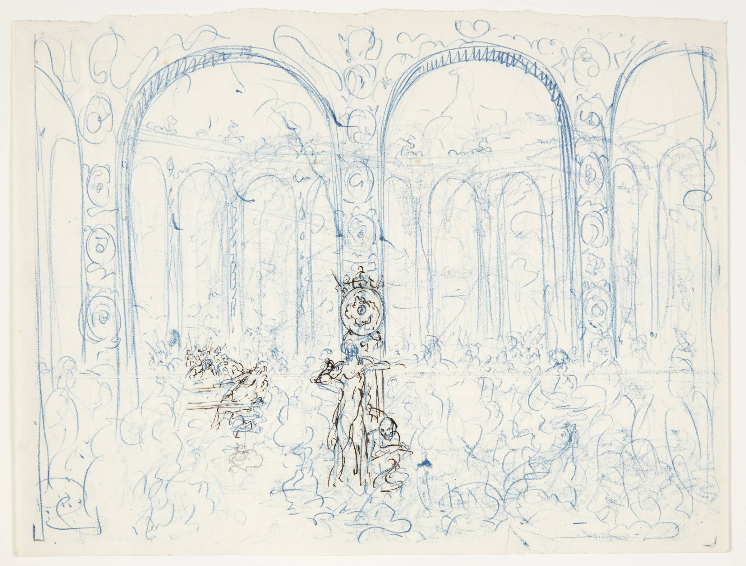 Skitse til Oehlenschlægers "Nordens Guder", Aksel Jørgensen, 1920-1929