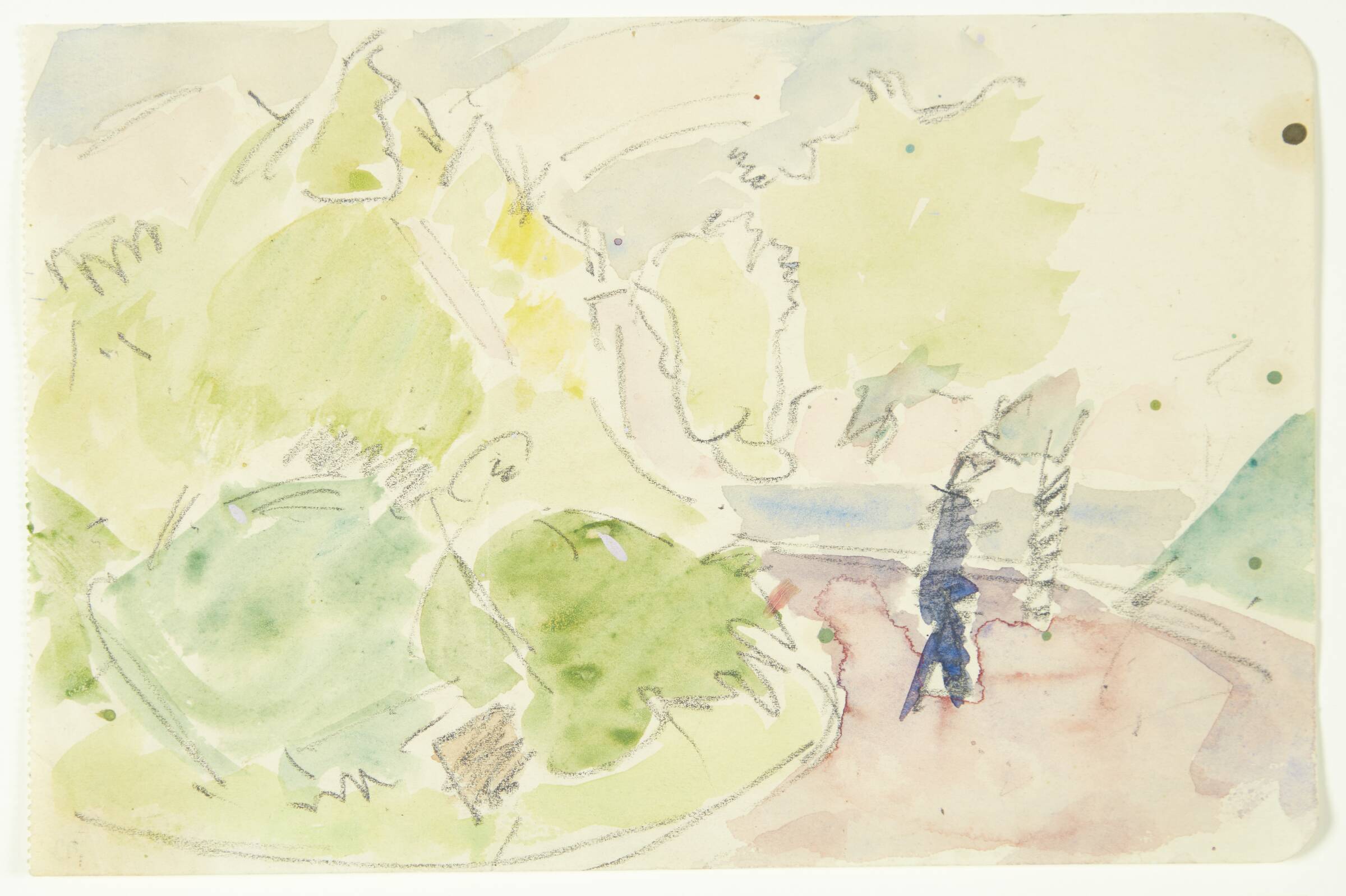 Farvestudie til Langeliniebilledet, Edvard Weie, 1923-1927