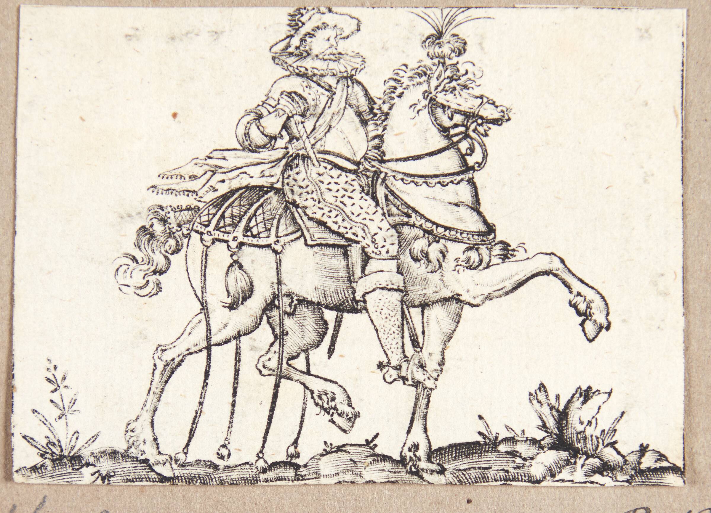 Rytter vendt mod højre, Martin Pleginck, 1594