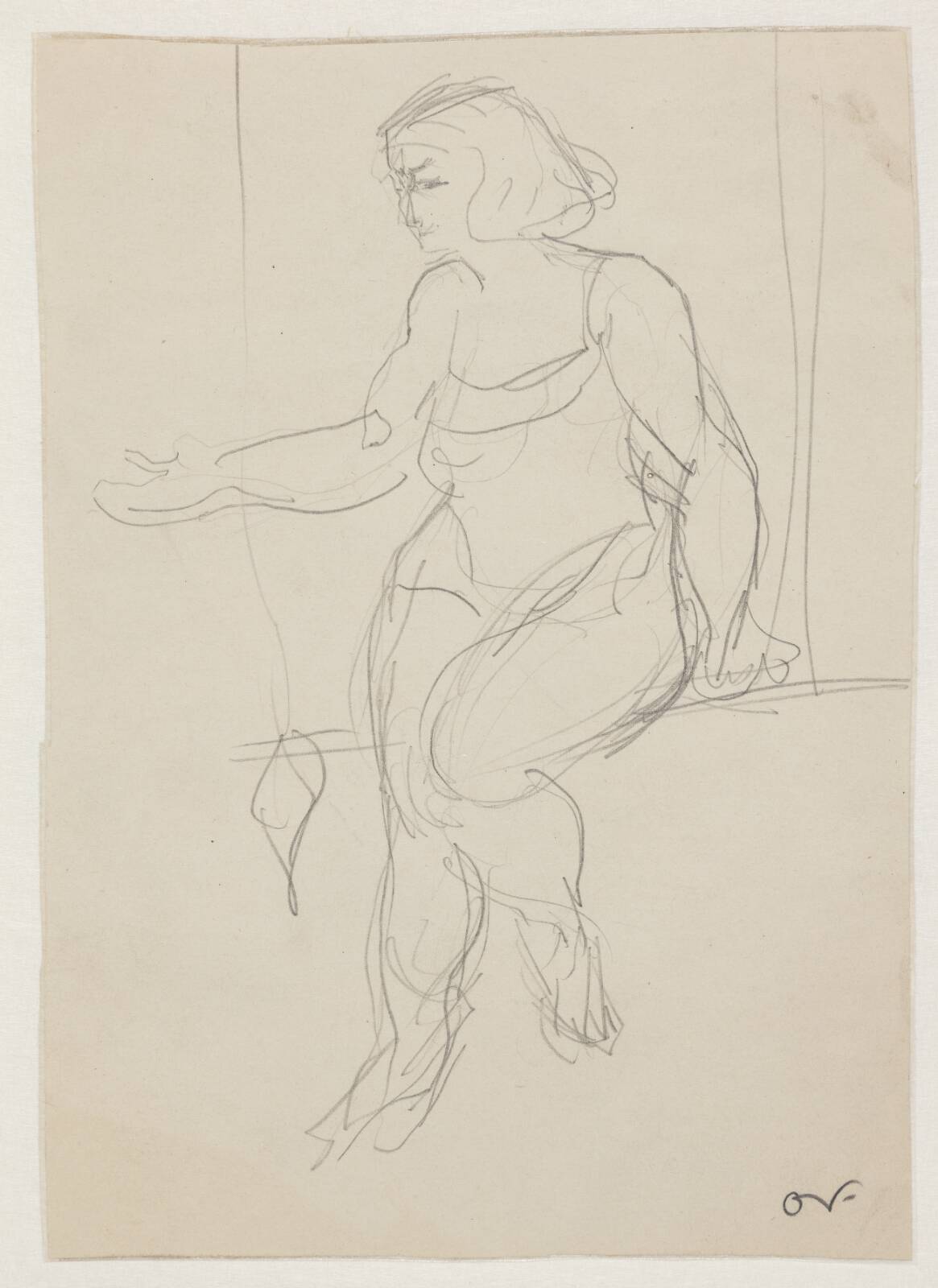 Kvindelig akrobat, siddende i trapez, by Emile Othon Friesz, 1906-1909