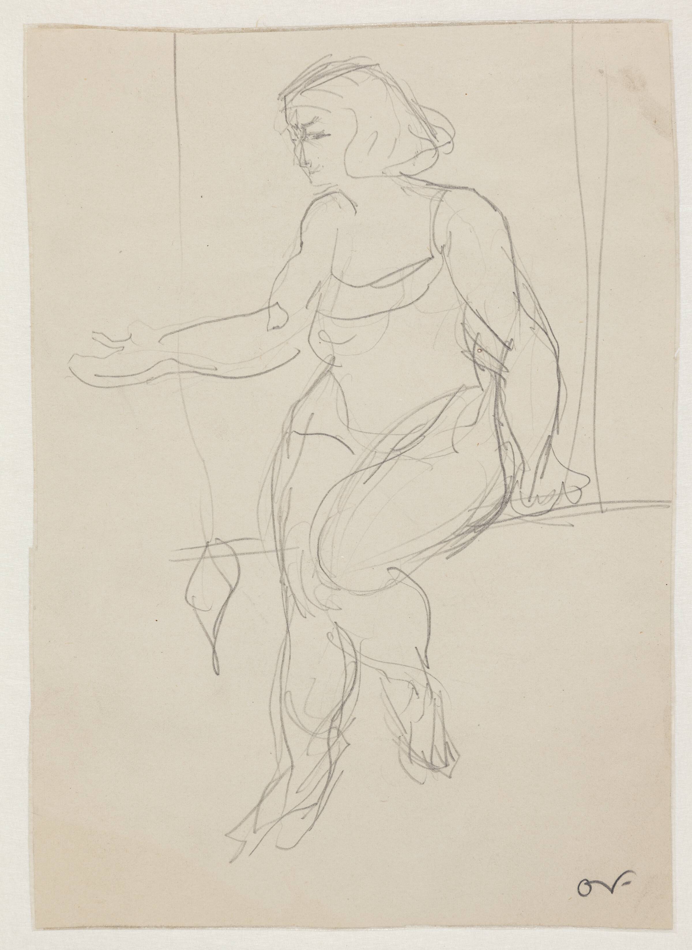 Kvindelig akrobat, siddende i trapez, Emile Othon Friesz, 1906-1909