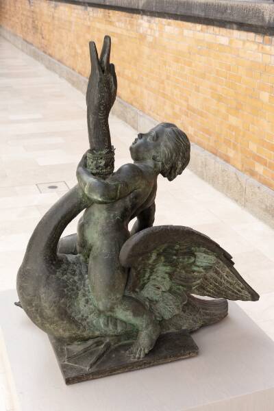 Drengen med svanen. Springvandsfigur